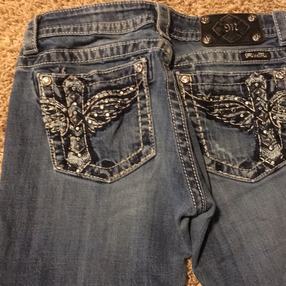 Miss Me skinny jeans with cross design